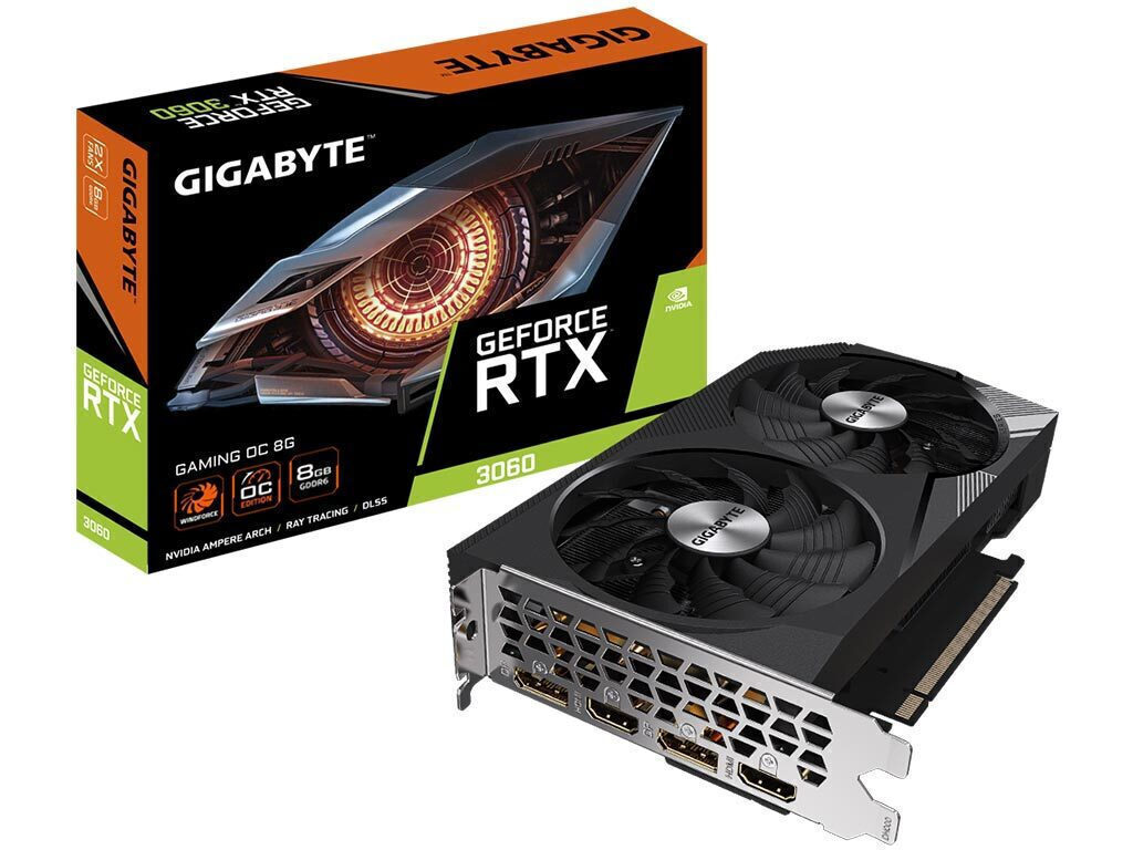 Gigabyte GeForce RTX 3060 8GB GDDR6 Gaming OC Rev 2.0 Κάρτα Γραφικών