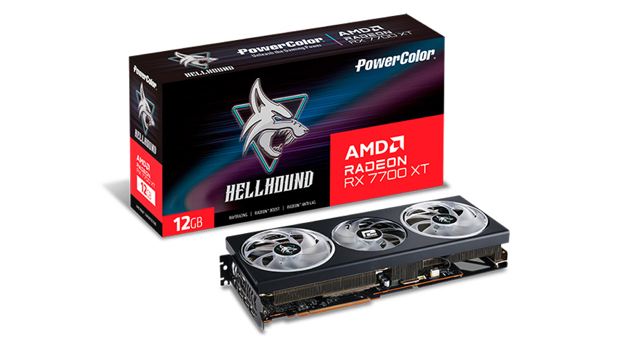 PowerColor Radeon RX 7700 XT 12GB GDDR6 Hellhound Κάρτα Γραφικών