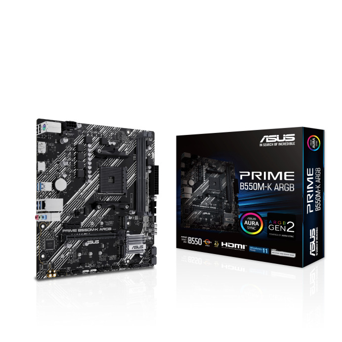 Asus Prime B550M-K ARGB Motherboard Micro ATX με AMD AM4 Socket