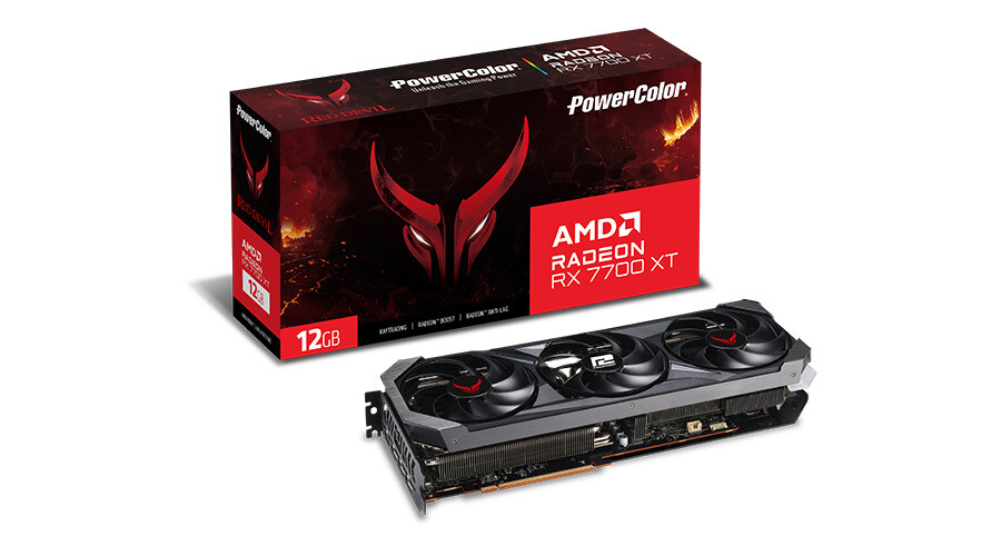 PowerColor Radeon RX 7700 XT 12GB GDDR6 Red Devil OC Κάρτα Γραφικών (RX 7700 XT 12G-E/OC)