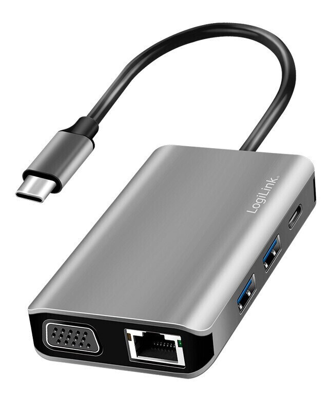LogiLink USB-C Docking Station με HDMI 4K PD Ethernet Γκρι (UA0410)