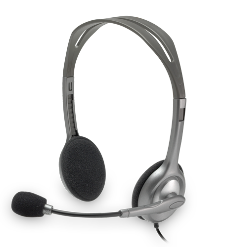 Logitech H110 On Ear Multimedia Ακουστικά με μικροφωνο και σύνδεση 3.5mm Jack σε Γκρι χρώμα