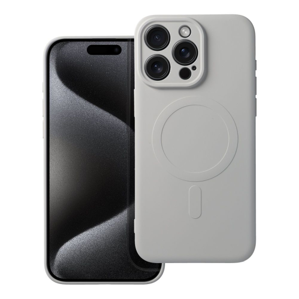 iS TPU SILICONE MAG IPHONE 15 PRO grey backcover
