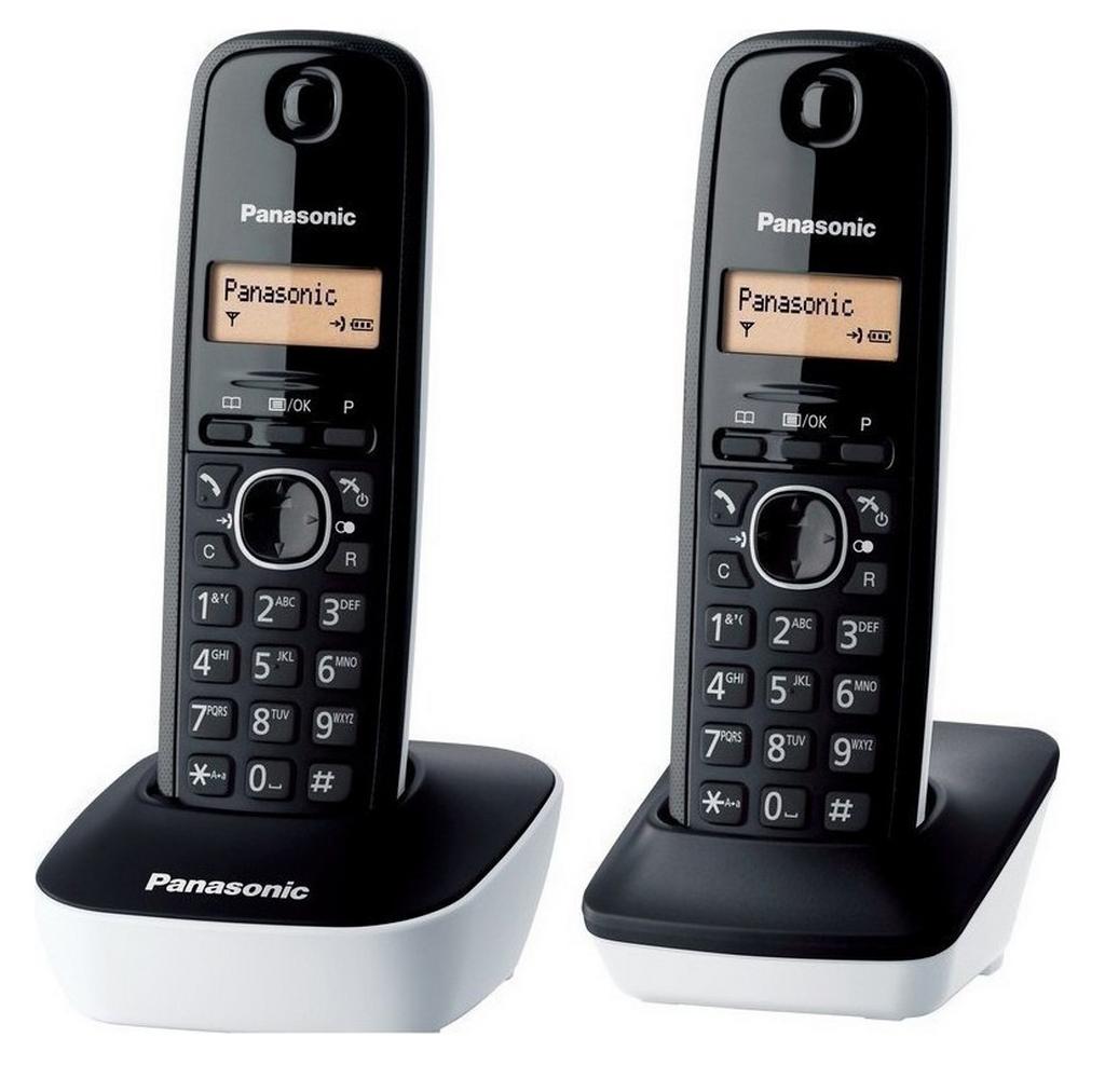 Ασύρματο Ψηφιακό Τηλέφωνο Panasonic KX-TG1612Μαύρο – Λευκό EU
