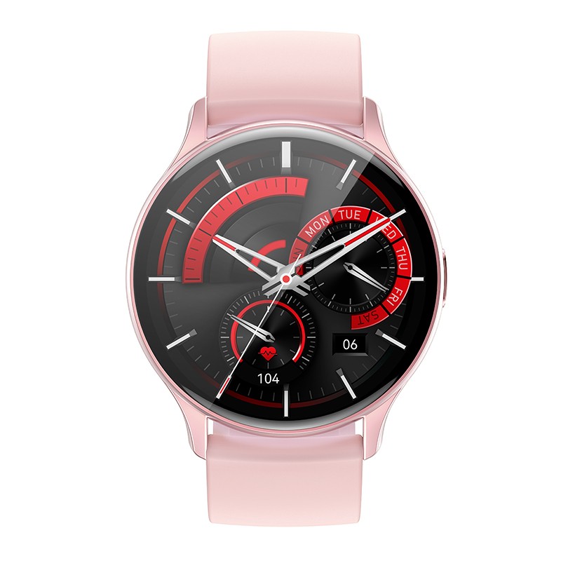 Smartwatch Hoco Y15 IP68 AMOLED Οθόνη 1.43″ 260mAh V5.0 με Δυνατότητα Κλήσεων Ροζ Χρυσαφί