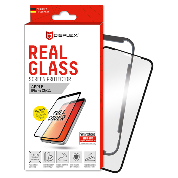 DISPLEX REAL GLASS 3D FULL GLUE IPHONE XR / 11 black WITH APPLICATOR