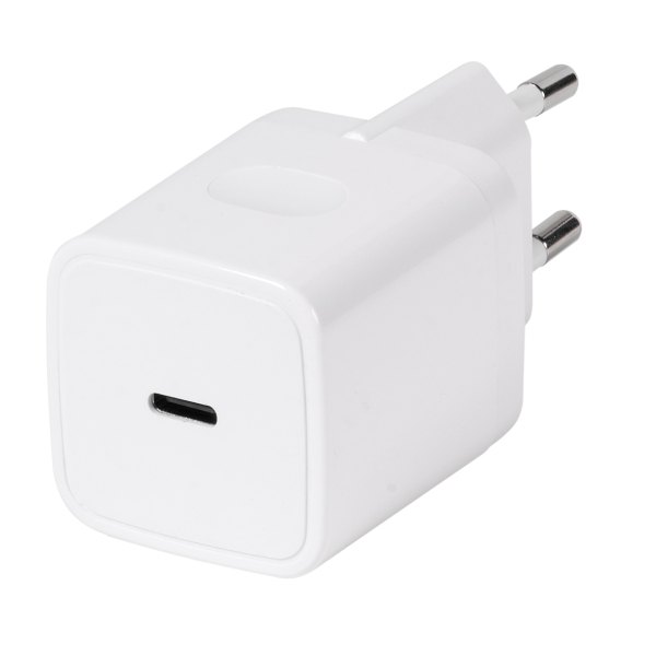 VIVANCO TRAVEL CHARGER MFI PD3.0 20W TYPE C PORT + LIGHTNING DATA CABLE white