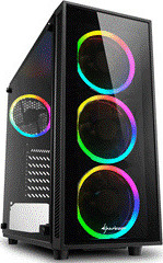 Sharkoon TG4 RGB Gaming Midi Tower Κουτί Υπολογιστή με Πλαϊνό Παράθυρο Μαύρο