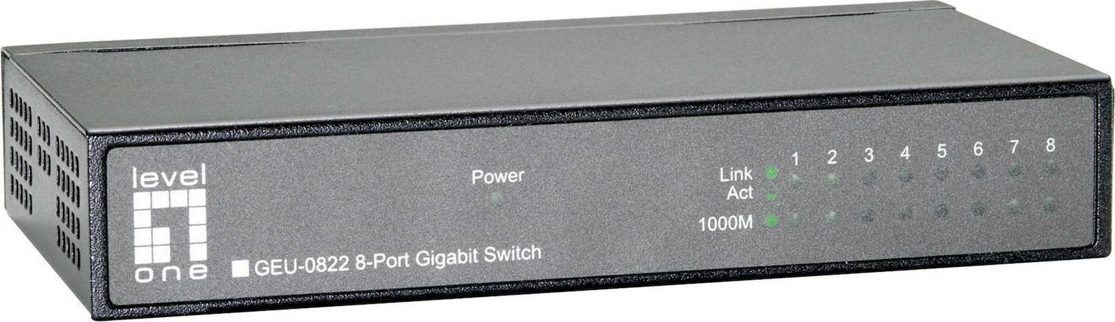 Level One GEU-0822 Unmanaged L2 Switch με 8 Θύρες Gigabit (1Gbps) Ethernet
