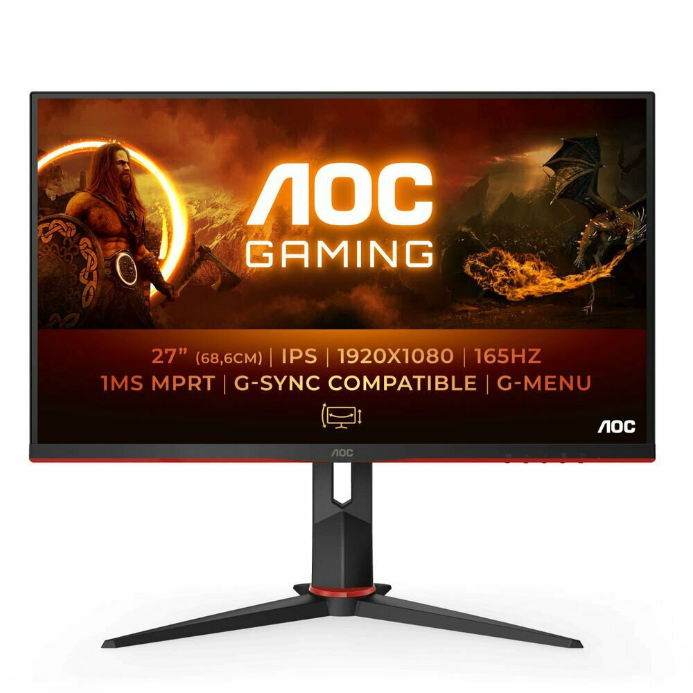 AOC 27G2SPU IPS Gaming Monitor 27″ FHD 1920×1080 165Hz με Χρόνο Απόκρισης 4ms GTG