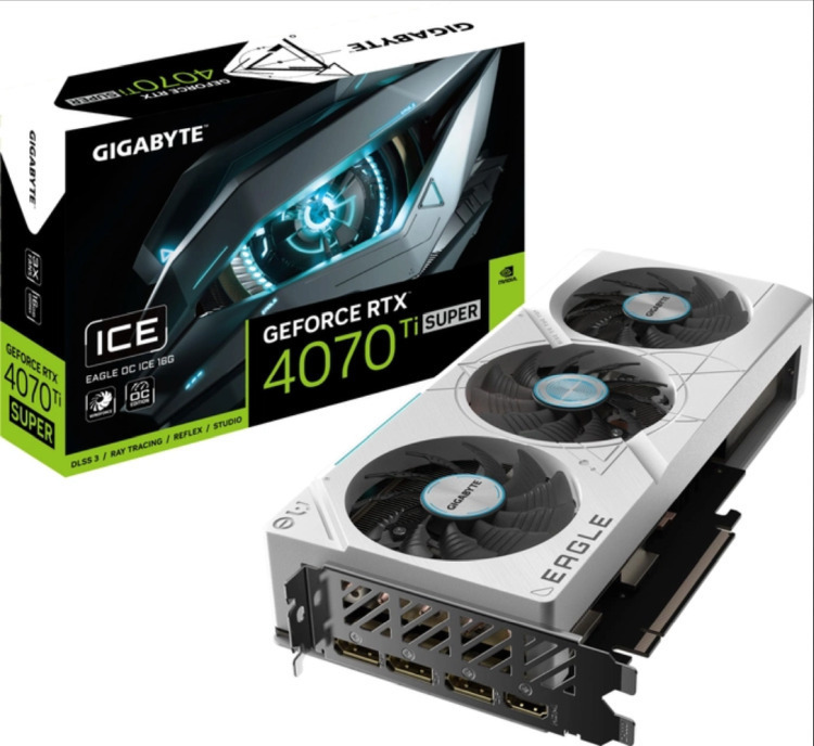 VGA Gigabyte GeForce® RTX 4070 Ti SUPER 16GB EAGLE OC ICE