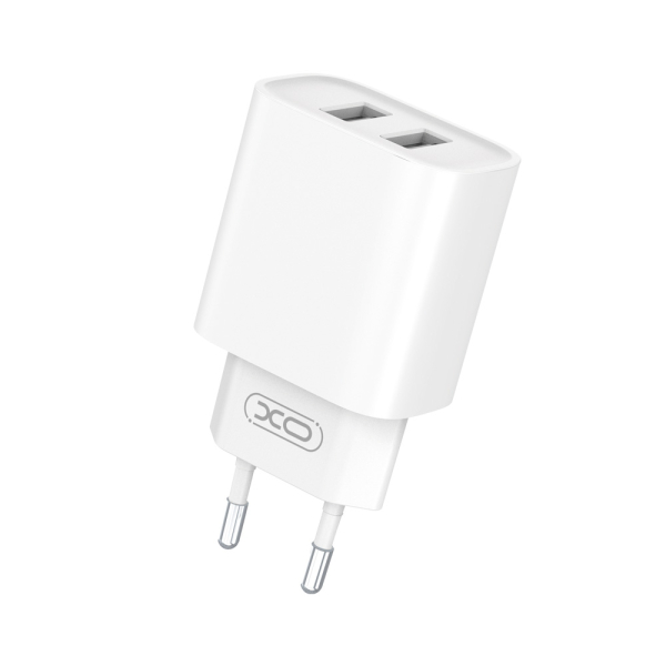 XO TRAVEL CHARGER CE02C 2 PORTS 2.1A  white