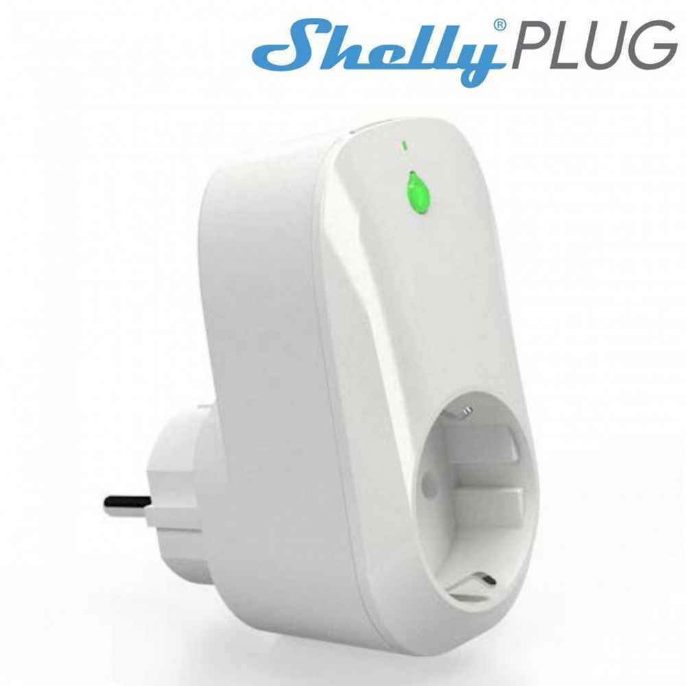 Shelly Plug & Play “Plug” Wi-Fi Smart-Steckdose 1x 16A Messfunktion Weiß