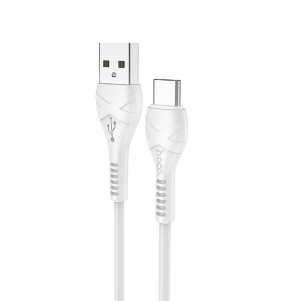 HOCO COOL POWER USB TO TYPE C DATA CABLE 1m SPEED X37 white