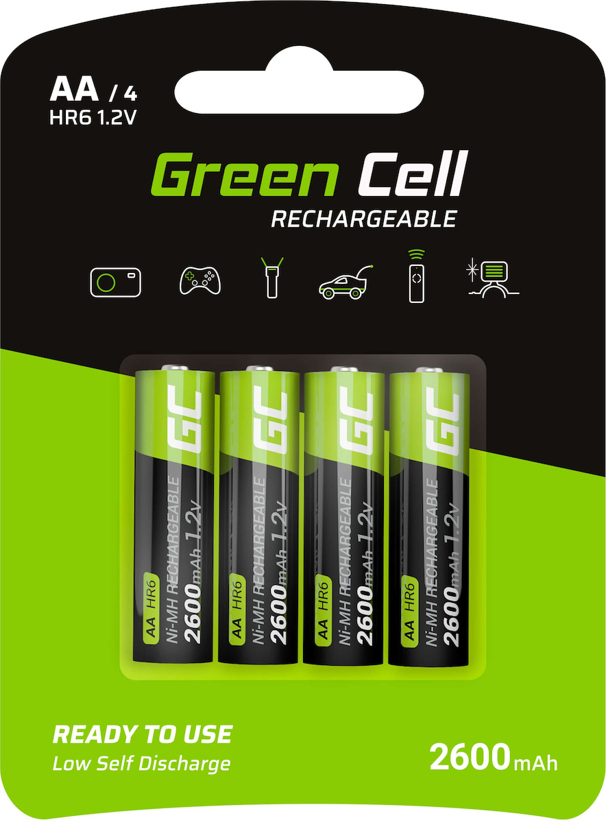 Green Cell Akku 4xAA HR6 2600mAh