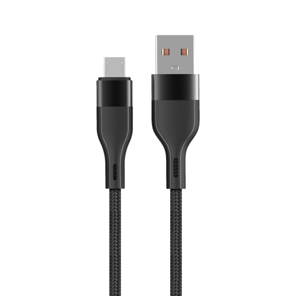 MAXLIFE USB TO MICRO USB DATA CABLE 2.4A 1m black