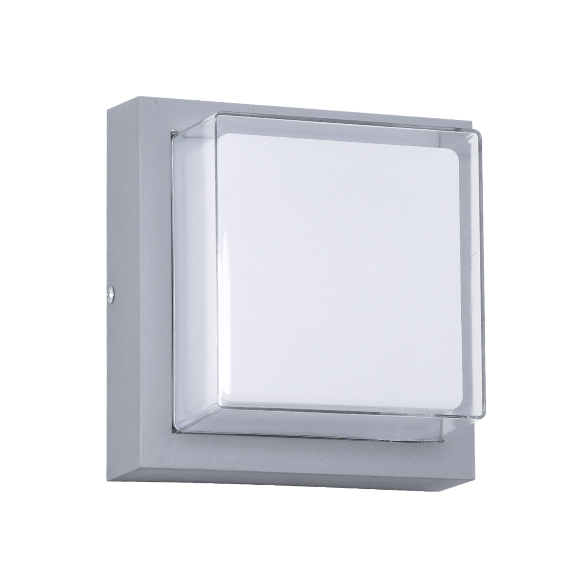 GLOBOSTAR® NEXUS 60768 Φωτιστικό Τοίχου – Απλίκα Αρχιτεκτονικού Φωτισμού Εσωτερικού/Εξωτερικού Χώρου Up or Down LED 10W 1050lm 120° AC175-265V Αδιάβροχο IP65 – Πλαστικό Σώμα – Φυσικό λευκό 4500K – Μ17 x Π17 x Υ9cm – Γκρι – Bridgelux Chip – 3 Χρόνια Εγγύηση