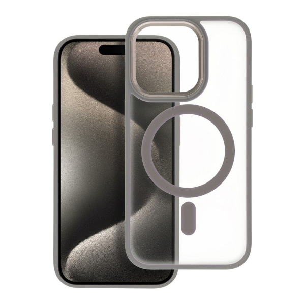 iS TPU MAG FRAME IPHONE 15 PRO MAX trans titanium backcover