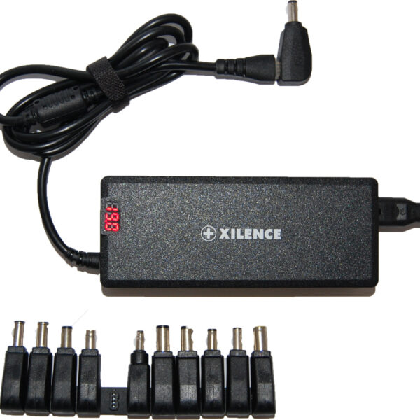 Xilence Universal Φορτιστής Laptop 90W με Αποσπώμενο Καλώδιο Τροφοδοσίας και με σετ βυσμάτων