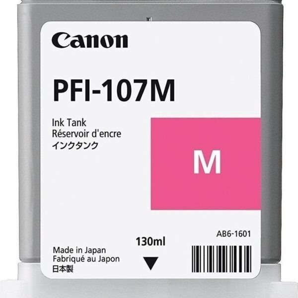 Canon PFI-107 Γνήσιο Μελάνι Εκτυπωτή InkJet Ματζέντα (6707B001)