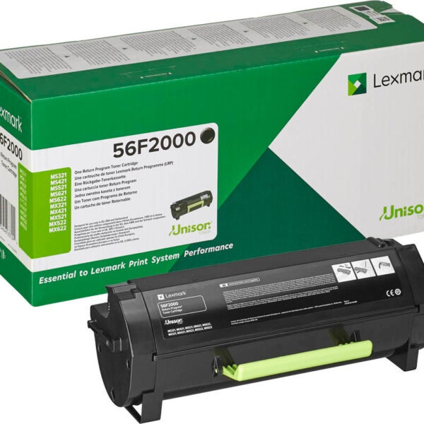 Lexmark 56F2000 Γνήσιο Toner Laser Εκτυπωτή Μαύρο Return Program 6000 Σελίδων