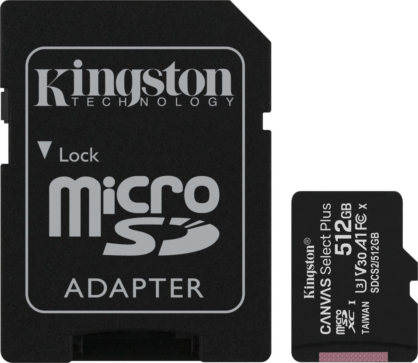 Kingston Canvas Select Plus microSDXC 512GB Class 10 U3 V30 A1 UHS-I