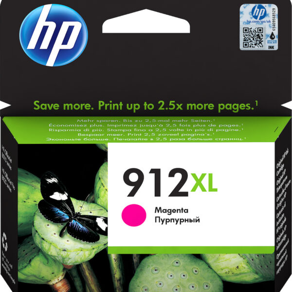 HP 912XL Γνήσιο Μελάνι Εκτυπωτή InkJet Ματζέντα (3YL82AE)