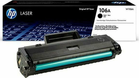 HP 106A Γνήσιο Toner Laser Εκτυπωτή Μαύρο 1000 Σελίδων (W1106A)