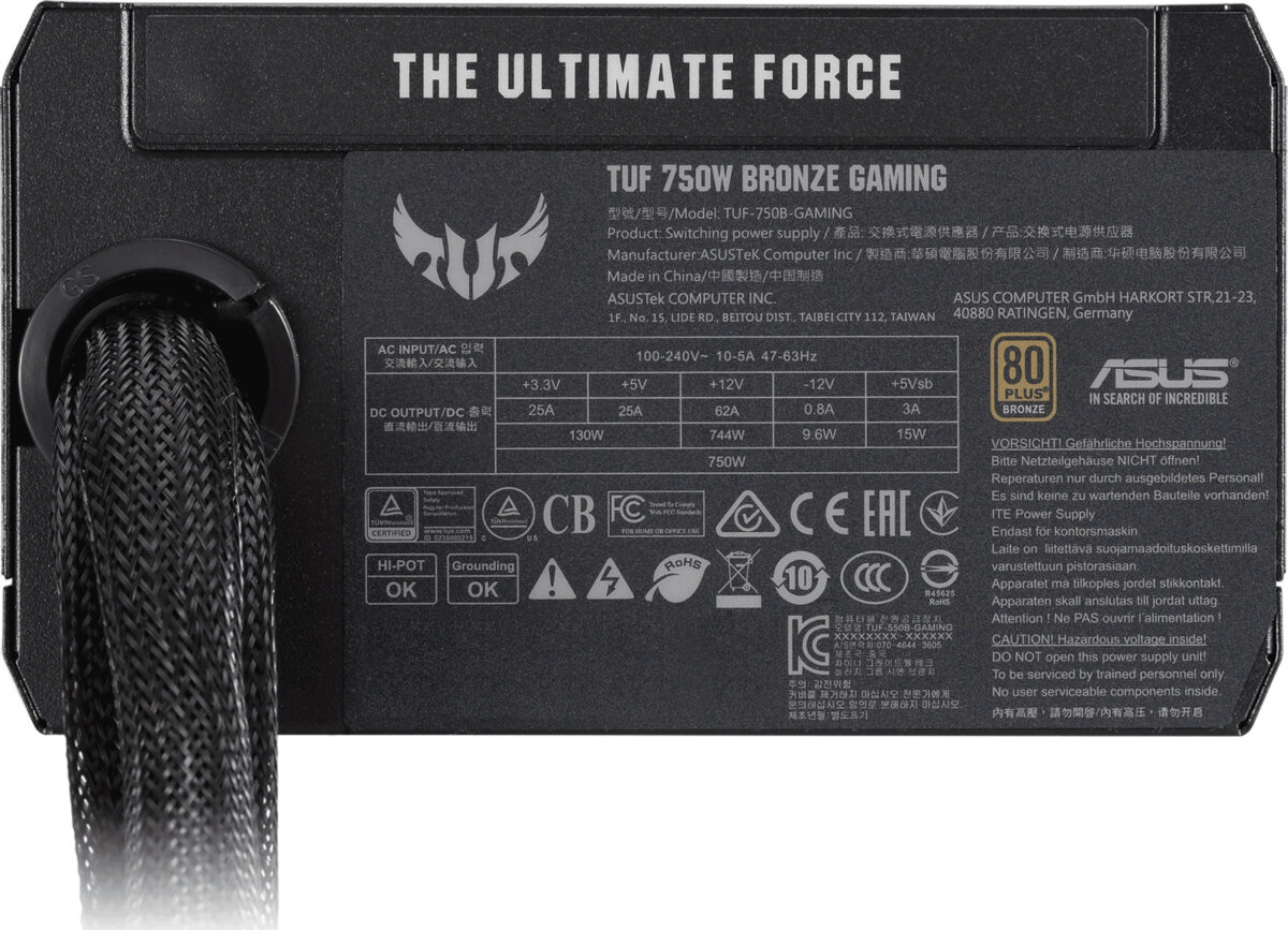 Asus TUF-GAMING-750B 750W Full Wired 80 Plus Bronze - Image 5