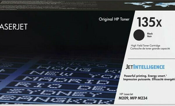 HP 135X Γνήσιο Toner Laser Εκτυπωτή Μαύρο High Yield 2400 Σελίδων (W1350X)