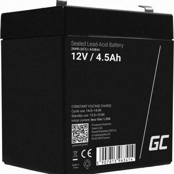 Green Cell με Χωρητικότητα 4.5Ah και Τάση 12V AGM44 1τμχ