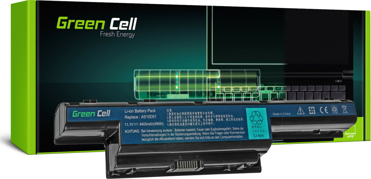 Green Cell Συμβατή Μπαταρία για Acer Aspire 5740G/5741G/5742G/5749Z με 4400mAh