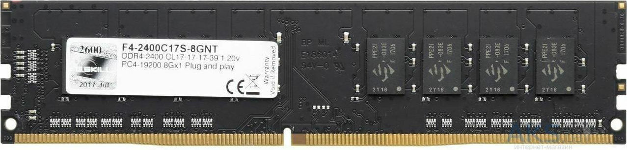 G.Skill Value DDR4 με Module 1x8GB και Ταχύτητα 2400 για Desktop F4-2400C17S-8GNT