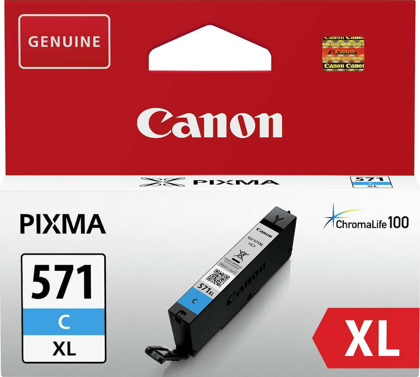 Canon CLI-571XL Γνήσιο Μελάνι Εκτυπωτή InkJet Κυανό (0332C001) - Image 1