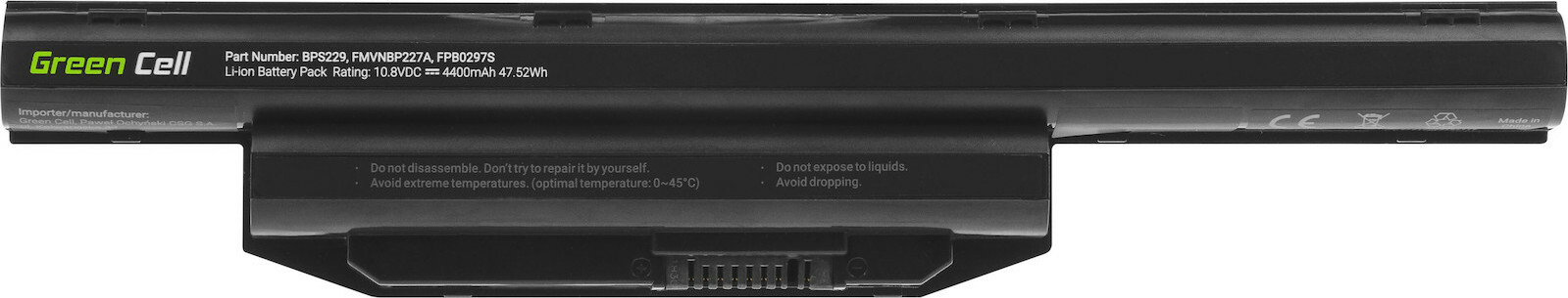 Green Cell Συμβατή Μπαταρία για Fujitsu LifeBook A514/A544/A555/AH544/AH564 με 4400mAh - Image 1