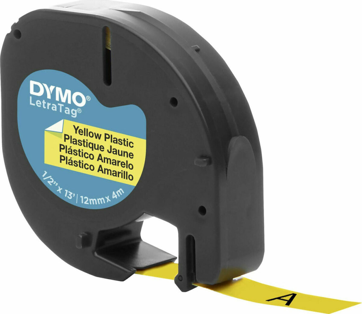 Dymo 91202 Ταινία Ετικετογράφου 4m x 12mm σε Κίτρινο Χρώμα - Image 1