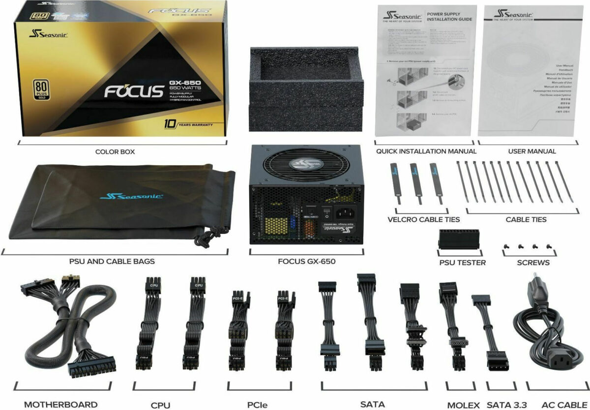 Seasonic Focus GX 650W Full Modular 80 Plus Gold - Image 3
