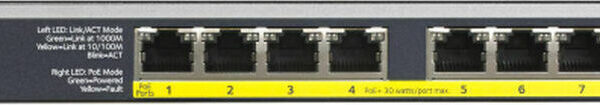NetGear GS108LP Unmanaged L2 PoE+