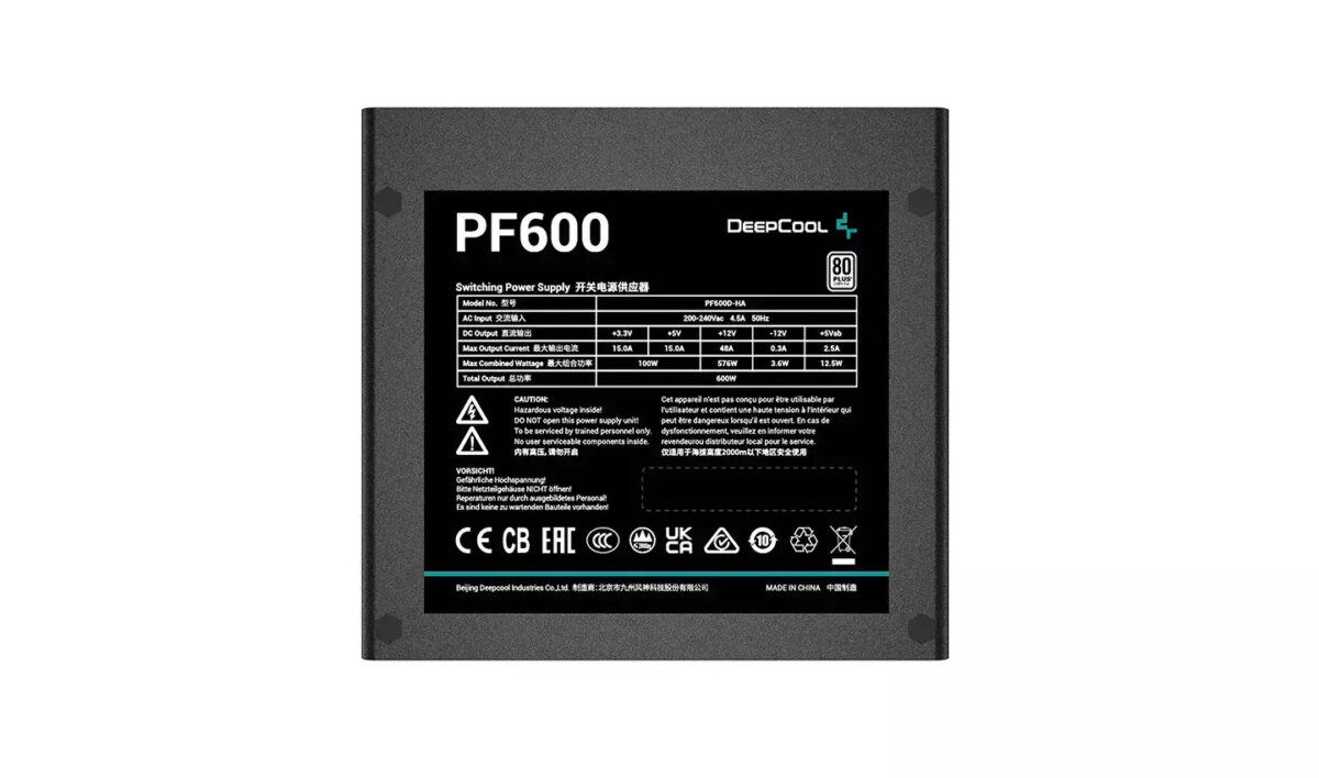 Deepcool PF600 600W Full Wired 80 Plus Standard - Image 4