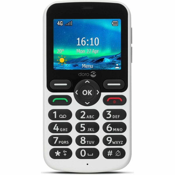 Doro 5860 Single SIM Κινητό με Κουμπιά Black/White