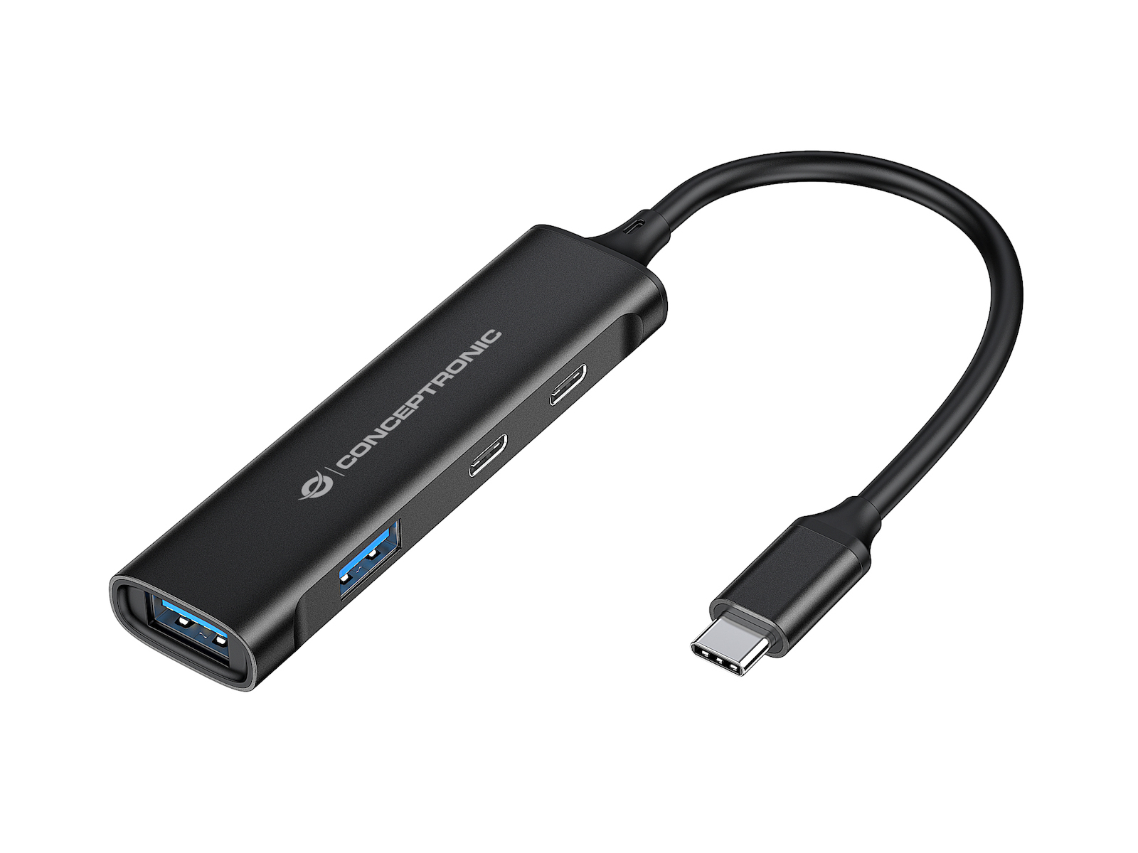 Conceptronic USB 3.2 Hub 4 Θυρών με σύνδεση USB-C Γκρι - Image 1
