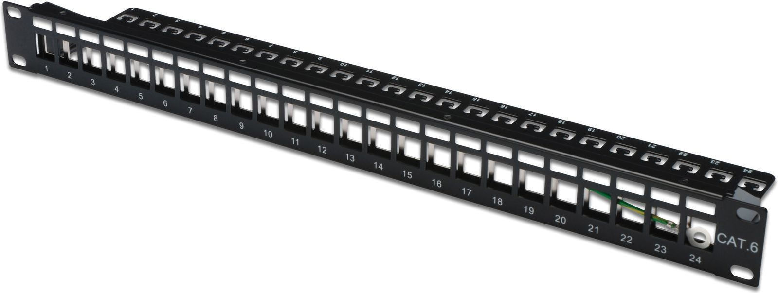 20230719102653_digitus_patch_panel_keystone_gia_rack_1u_19_24_thyron_mayro_dn_91411 Digitus Patch Panel Keystone για Rack 1U 19" 24 Θυρών Μαύρο - Image 1