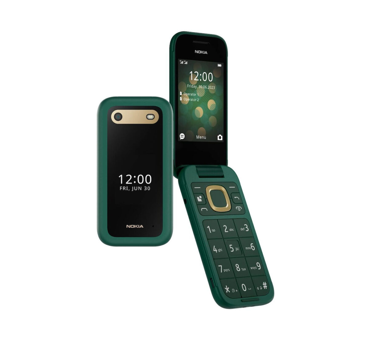 Nokia 2660 Flip Dual SIM Κινητό με Κουμπιά (Αγγλικό Μενού) Lush Green - Image 1