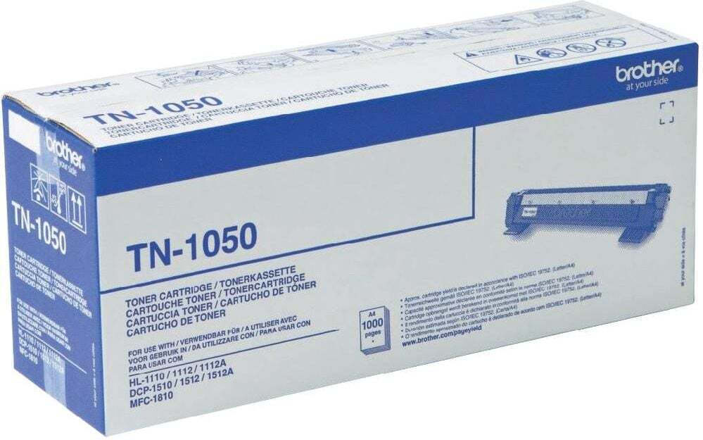 Brother TN-1050 Γνήσιο Toner Laser Εκτυπωτή Μαύρο 1000 Σελίδων - Image 1