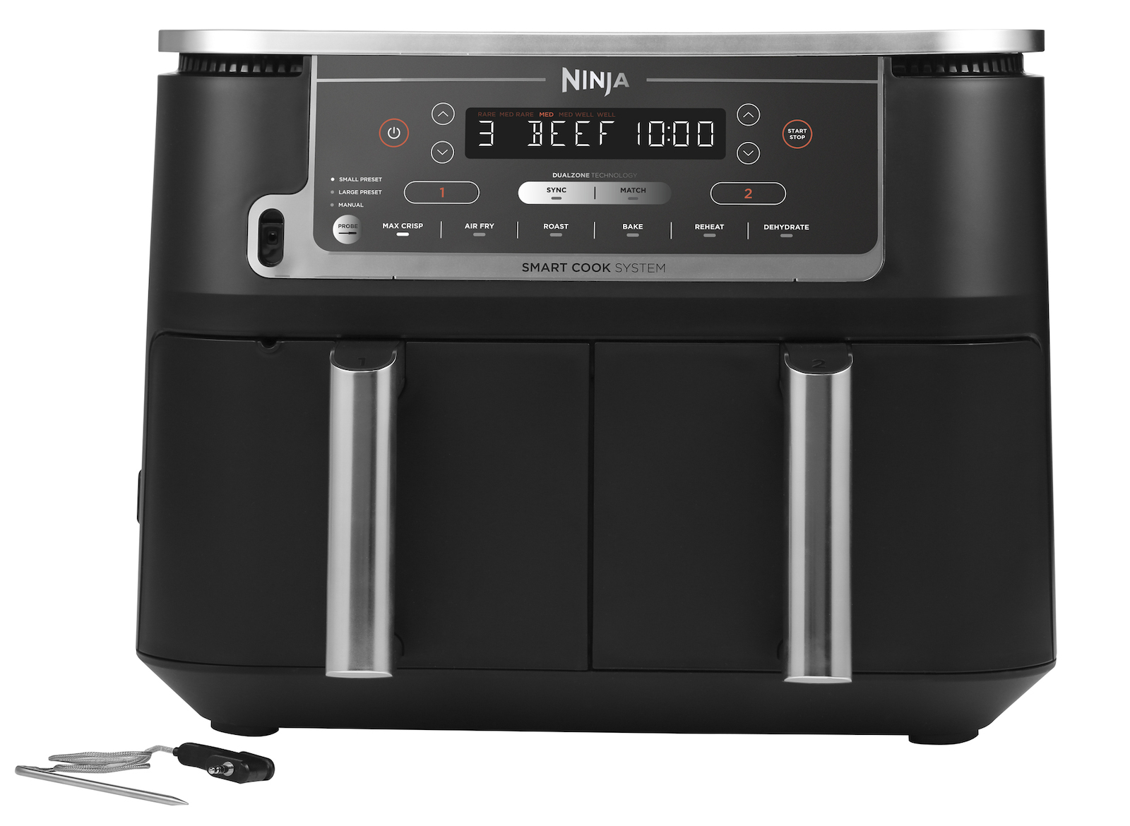 Ninja Foodi MAX Dual Zone Air Fryer με Διπλό Αποσπώμενο Κάδο 9.5lt Μαύρο - Image 1
