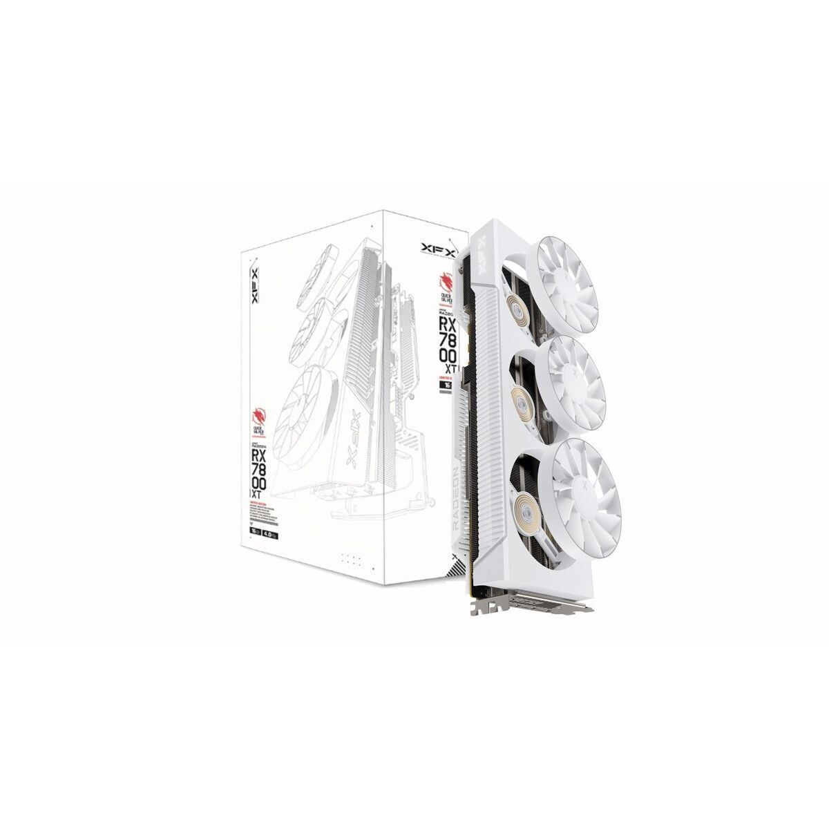 XFX Radeon RX 7800 XT 16GB Quicksilver Magnetic Air Arctic White - Image 1