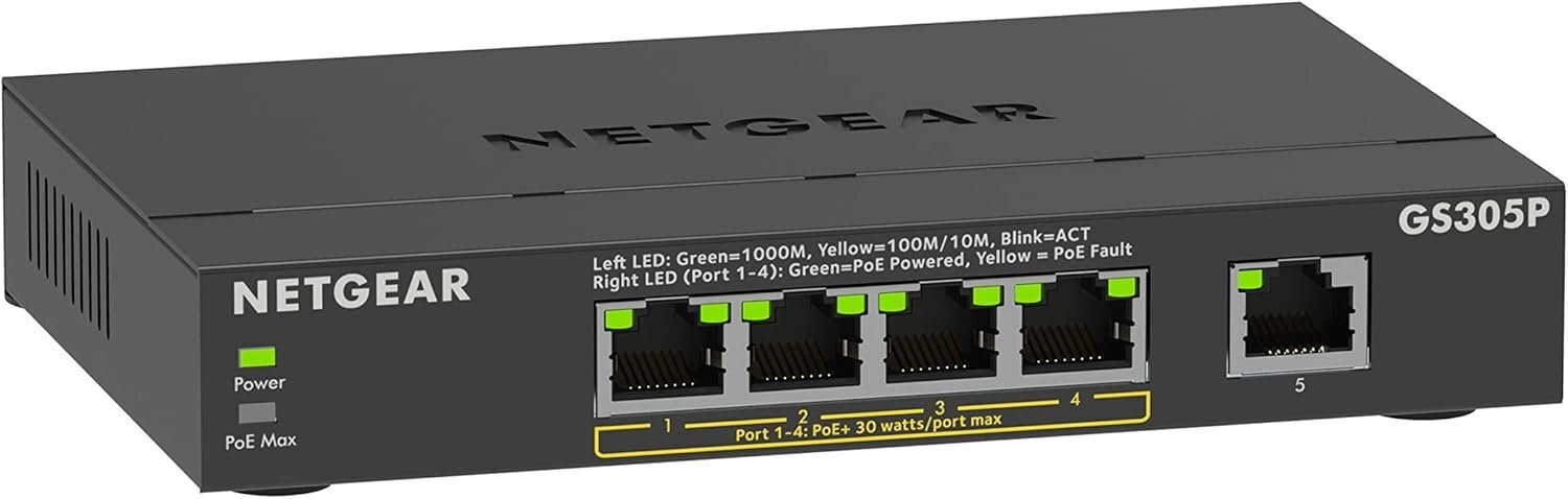 NetGear GS305P-300EUS Managed L3 PoE