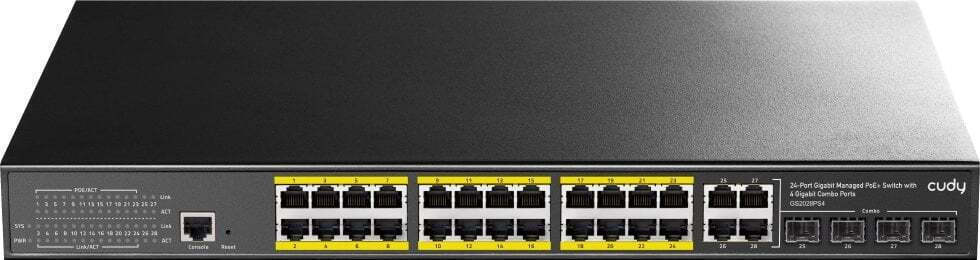 Διακόπτης Cudy Cudy Gs2028ps4-400w 24-port Layer 2 Managed Gigabit Poe+ Switch 4 Gigabit Combo Ports 400w 13988582 6971690793036 - Image 1