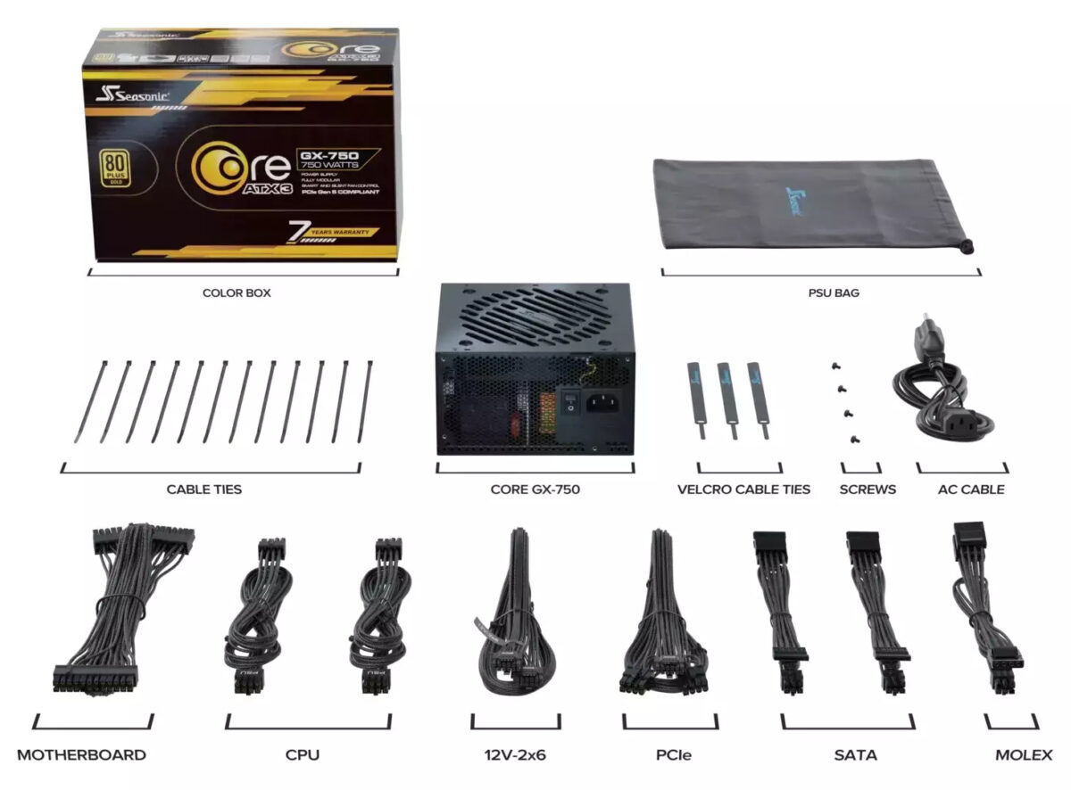 Seasonic Core GX ATX 3 (2024) 750W Full Modular 80 Plus Gold - Image 5