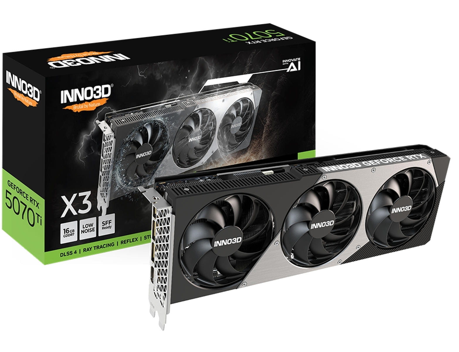 Inno 3D GeForce RTX 5070 Ti 16GB GDDR7 Κάρτα Γραφικών N507T3-16D7-176068N